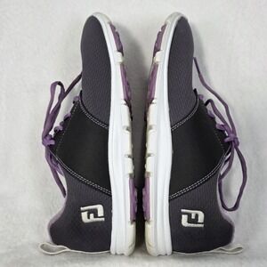 FootJoy EnJoy Women's Spikeless Golf Shoe Size 8M Charcoal/Violet 95711 Mesh